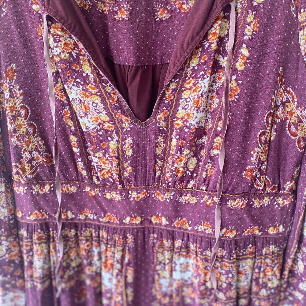 Free People plum floral multi print dress - Picture 12 of 13